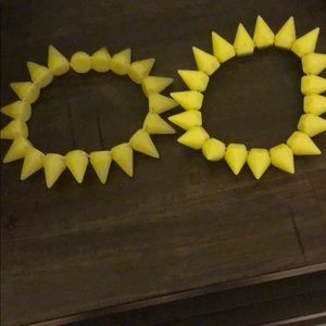 Stretch Neon yellow bracelet (pair)